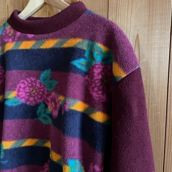 Vintage Malden Polarlite 90s Fleece Pullover Sun Valley - Picture 2 of 6